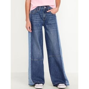 Old Navy Super Baggy-Two Tone Wide Leg Jeans For Girls